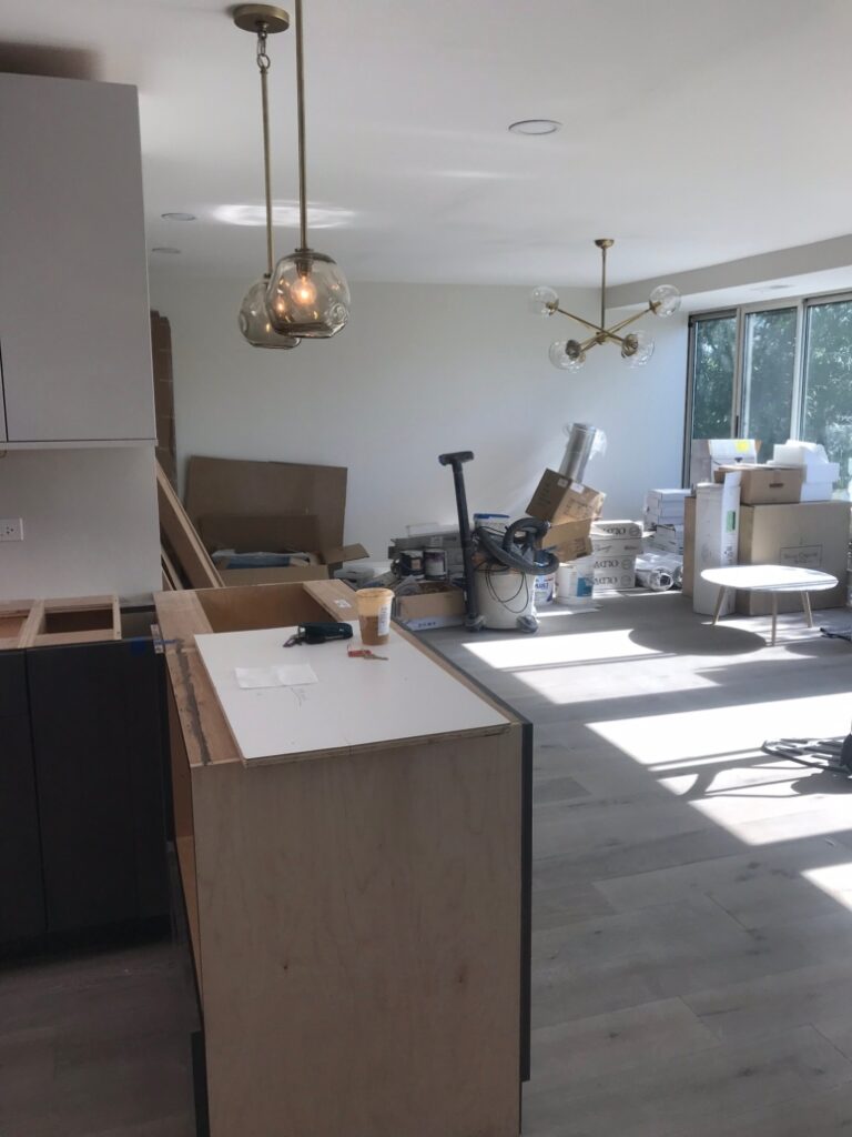 View From Kitchen looking towards dining room