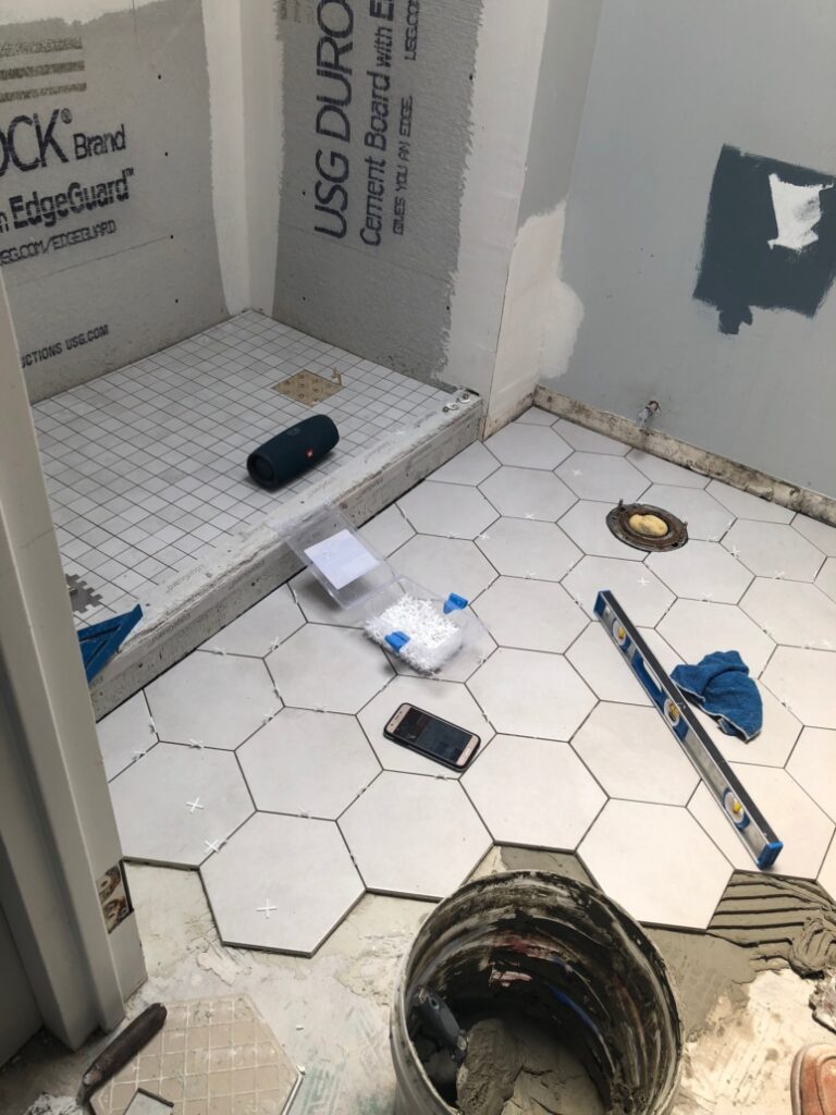 Master Bathroom – progress photo