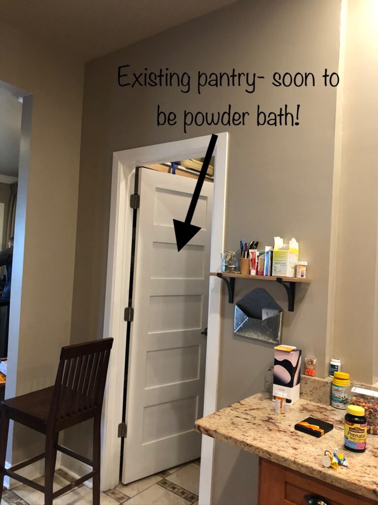 Powder Room off the kitchen.