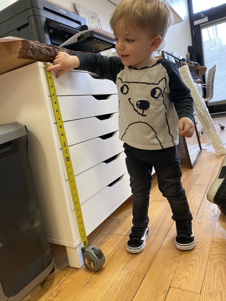 2 Year old Design Assistant hard at work