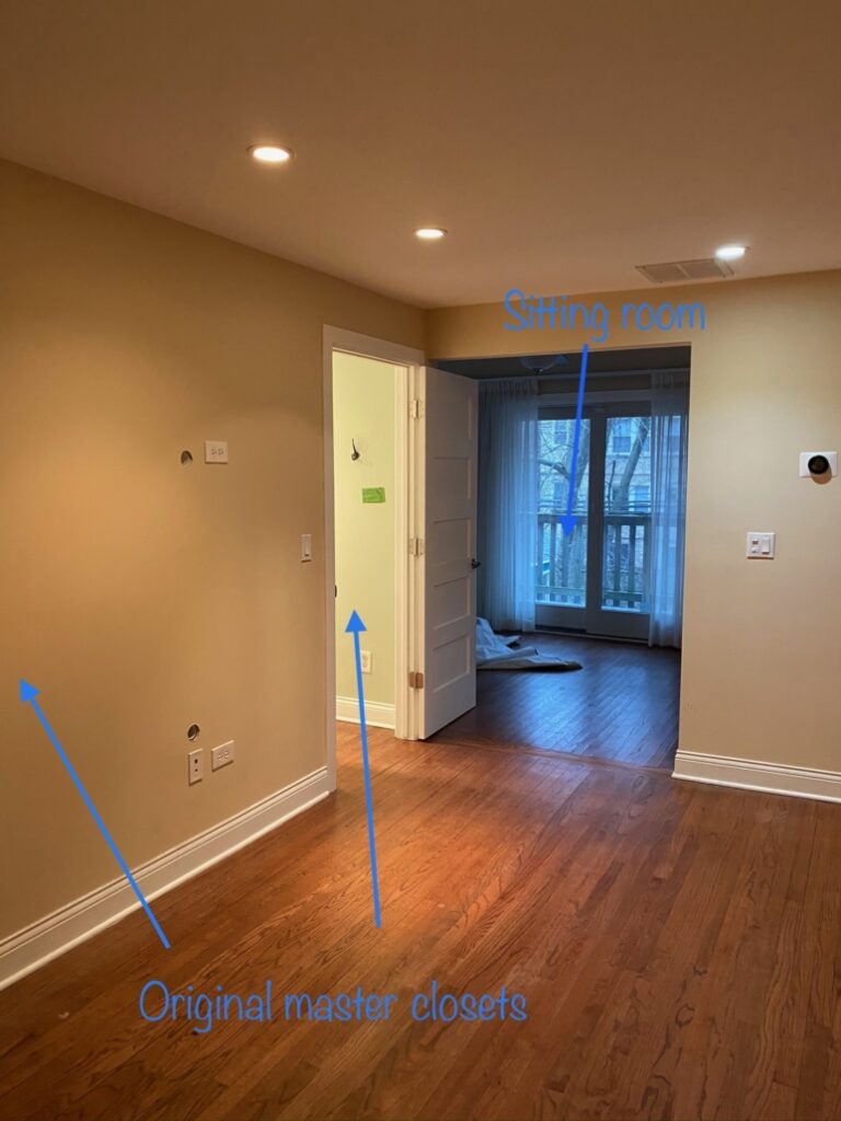 Original Master Bedroom Closets